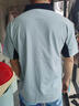 NASALIKE潮牌夏季美式短袖POLO衫男學(xué)院風(fēng)條紋拼接V領(lǐng)休閑上衣半袖體恤男 淺藍色 XL  (165-175cm 120-140斤) 曬單實(shí)拍圖
