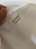 茵曼全棉舒適趣味繡花短袖白T恤2026夏季寬松顯瘦休閑上衣 米白色  M 曬單實(shí)拍圖