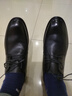 紅蜻蜓真皮男鞋春夏舒適商務(wù)休閑皮鞋高級正裝德比鞋婚鞋WTA7376黑色42 曬單實(shí)拍圖