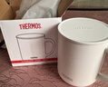 THERMOS膳魔師保溫杯馬克咖啡杯440ml帶蓋茶杯男女情侶水杯子TCDG-451 WH 曬單實(shí)拍圖