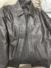 太平鳥(niǎo)男裝夾克PU皮夾克翻領(lǐng)休閑外套刺繡茄克 黑棕色第二批  2XL  曬單實(shí)拍圖