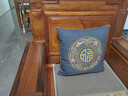 巢品紅木椅子坐墊中式加厚天然乳膠實(shí)木茶桌座椅墊圈椅太師椅墊子定制 福如東海 深藍【多麗絲麻/刺繡】 椅墊:50*44cm(5cm乳膠)不含抱枕 曬單實(shí)拍圖