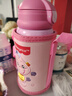 費雪兒童保溫杯316不銹鋼雙蓋學(xué)生喝水杯子直飲吸管兩用600ML粉色 曬單實(shí)拍圖