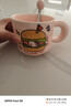 可愛(ài)fufu生日蛋糕馬克杯帶蓋勺陶瓷杯送女生高顏值有意義生日禮物 漢堡生日蛋糕杯+勺1個(gè)350ml 曬單實(shí)拍圖
