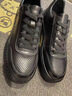 Q ZHIHE奢侈品牌男鞋新款高檔頭層牛皮男鞋輕奢高端板鞋真皮百搭厚底透氣 黑色【頭層牛皮】 皮鞋碼 40 (250mm) 等于運動(dòng)鞋41碼 曬單實(shí)拍圖