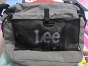 Lee斜挎包男大容量郵差包女學(xué)生斜挎書(shū)包通勤潮牌單肩包輕便挎包背包 灰綠色 曬單實(shí)拍圖