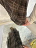 ONLY2025夏季新款英倫復古格紋印花A字中長(cháng)款半身裙女|12531G001 E11棕色毛呢格子 M 曬單實(shí)拍圖