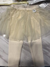 迷你巴拉（minibala）女童寶寶褲子春新品棉柔親膚拼接蕾絲裙擺甜美打底褲 淺卡其50311 100 曬單實(shí)拍圖
