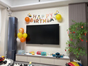 酷依寶汽車(chē)主題兒童周歲生日場(chǎng)景布置裝飾男孩寶寶氣球派對電視投屏背景 曬單實(shí)拍圖