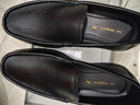 紅蜻蜓真皮皮鞋一腳蹬休閑套腳商務(wù)皮鞋男軟底男士爸爸鞋WTA30612黑色39 曬單實(shí)拍圖