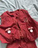 嘟嘟家兒童套裝春裝卡通男童三件套春秋女童馬甲長(cháng)袖T恤褲子寶寶童裝潮 紅色 90 曬單實(shí)拍圖