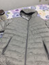波司登（BOSIDENG）春秋短款輕薄羽絨服男短款90絨三防連帽保暖羽絨內膽B(tài)250131007 字母灰9BE6-格雷系 XL 185/104A 體重約155-170斤 曬單實(shí)拍圖