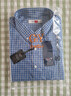 金利來(lái)襯衫男長(cháng)袖全棉透氣舒適基礎款格子襯衣SLT0060-LH152 藍色 2XL  曬單實(shí)拍圖