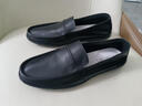 普步仕品牌真皮豆豆鞋男2026年新款頭層牛皮防臭男鞋軟底皮鞋軟皮鞋子男 黑色 41 曬單實(shí)拍圖