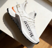 Q ZHIHE奢侈品男鞋特大碼新款網(wǎng)面休閑跑步鞋男運動(dòng)鞋子男內增高旅游鞋男 白色【官方正品】 皮鞋碼 40 (250mm) 等于運動(dòng)鞋41碼 曬單實(shí)拍圖