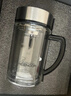 希諾抗菌玻璃杯雙層帶把手泡茶杯子男高檔家用辦公水杯XN-9005K 420mL 曬單實(shí)拍圖