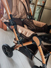 安貝尼嬰兒推車(chē)輕便可坐可躺0-3-6歲手推車(chē)四輪減震折疊寶寶雙向嬰兒車(chē) 至尊款-卡其色（四輪橡膠+四輪減震+大禮包） 曬單實(shí)拍圖