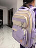 Jeep兒童書(shū)包小學(xué)生3-6年級減負護脊防下墜男女生大容量雙肩包 粉紫色 曬單實(shí)拍圖