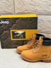 Jeep吉普踢不爛大黃靴男春季新款防水防滑工裝靴潮流高幫情侶馬丁靴男 金黃 【情侶款】【標準運動(dòng)鞋碼】 41 曬單實(shí)拍圖