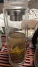 富光玻璃杯雙層 帶茶隔大容量隔熱茶杯高檔商務(wù)泡茶車(chē)載水杯透明杯子 曬單實(shí)拍圖