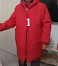 皮爾卡丹200斤胖媽媽棉衣外套寬松棉襖中老年女加肥加大碼棉服中長(cháng)款夾棉 342中長(cháng)款 紅色 5XL 曬單實(shí)拍圖