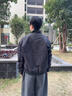 主意范（ZHUYIFAN）夾克外套男三防飛行春秋裝整套棒球外套短款工裝沖鋒衣潮 黑色夾克 XL 130-150斤 曬單實(shí)拍圖