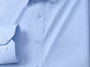 紅豆【斜紋】長(cháng)袖襯衫男士純色上班商務(wù)休閑職業(yè)工裝正裝白襯衣男裝 曬單實(shí)拍圖