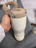 膳魔師保溫杯大容量吸管杯高顏值女士水杯便攜提手杯子生日禮物TSKP 奶油杏仁 860ml 曬單實(shí)拍圖