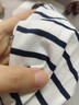 Olrain歐芮兒條紋長(cháng)袖T恤女裝春季新款小眾設計感口袋刺繡上衣 條紋 M 曬單實(shí)拍圖