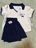 迷你巴拉巴拉短袖套裝女童速干學(xué)院風(fēng)短褲兩件套夏季【涼感抑菌】 珍珠白10201 90 曬單實(shí)拍圖