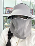 蕉下（beneunder）遮陽(yáng)帽男防曬帽女磁吸防曬面罩全臉口罩太陽(yáng)帽空頂帽敏感肌便攜 曬單實(shí)拍圖