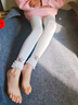 G.duck小黃鴨女童打底褲外穿春秋冬季新款兒童褲力小女孩舞蹈褲加絨長(cháng)褲 白色-薄絨款 100 尺碼2~3歲【 90-100cm】 曬單實(shí)拍圖