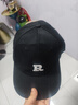 【熱巴同款】加大棒球帽帽子男女大頭圍顯臉小春夏字母百搭棒球帽 刺繡款-黑色 曬單實(shí)拍圖