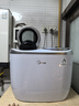 美的（Midea）雙子座分區洗衣機 迷你小型全自動(dòng)脫水內衣褲襪臺式波輪雙桶 高溫煮洗除菌除螨 洗襪子機內褲機 雙桶分區洗-MNBB10VH70E 雙筒 1kg 曬單實(shí)拍圖