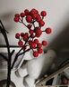 京東鮮花發(fā)財紅果漿果冬青仿真羅漢果插花客廳茶室喬遷花藝高端裝飾擺設 曬單實(shí)拍圖