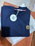 英氏（YEEHOO）兒童衛衣男童衣服春季時(shí)尚學(xué)院風(fēng)圓領(lǐng)長(cháng)袖上衣春裝新款中大童裝 徽章套頭-深藍 140 曬單實(shí)拍圖