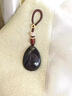 施華索尼亞馬年生肖天然黑曜石水滴吊墜水滴形黑色掛墜掛件項鏈男女士飾品 水滴吊墜【棕色掛繩】?jì)?yōu)選黑曜石 36*26*13mm 曬單實(shí)拍圖
