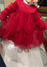 戴維貝拉（DAVE＆BELLA）童裙女童網(wǎng)紗裙洋氣女寶寶裙子小童公主裙春裝新年兒童連衣裙 紅色【現貨】 120 cm（建議身高110-120cm） 曬單實(shí)拍圖
