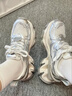 CHERY KALLY【戚薇同款】輕奢銀色老爹鞋女2026春季新款運動(dòng)厚底女鞋子 CHERY&KALLY 銀色 37 【臟臟鞋】 曬單實(shí)拍圖