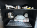 廚房置物架碗柜櫥柜家用瀝水碗碟架多功能分層放碗盤(pán)筷收納柜 豪華加長(cháng)款【60*28*65】三層-黑色 曬單實(shí)拍圖
