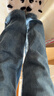 俞兆林直筒牛仔褲女長(cháng)褲寬松休閑闊腿褲高腰拖地褲女褲子 Y143N1010 曬單實(shí)拍圖