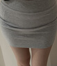 小個(gè)子包臀裙緊身灰色彈力半身裙夏季女性感欲純a字半裙超短裙子 淺灰色 均碼 曬單實(shí)拍圖
