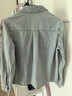 百圖betu女裝春季新款襯衫復古長(cháng)袖撞色扣軟牛仔襯衫女2401T34 淺蘭 S 曬單實(shí)拍圖