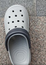 AMAZE-LULU雙色洞洞鞋男夏季新款厚底防滑戶(hù)外沙灘涼鞋外穿 灰色 40-41 曬單實(shí)拍圖