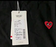 查爾斯桃心【王楚然同款】短袖T恤男女同款小愛(ài)心刺繡純色打底衫 黑色 L 曬單實(shí)拍圖
