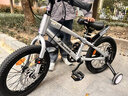 鳳凰兒童自行車(chē)小女男孩山地單車(chē)3-6-8-10-12-15歲中大童超輕帶輔助輪 *推薦【高配-輻條輪】鈦金銀+大禮包 16寸【帶輔助輪+腳撐】 曬單實(shí)拍圖