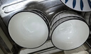 傳旗陶瓷碗 4.5英寸8只 中式白瓷小碗家用米飯碗喝湯碗具 玄月 曬單實(shí)拍圖