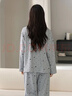 芬騰睡衣女【100%加厚純棉】春秋新款溫柔風(fēng)長(cháng)袖女士家居服套裝 曬單實(shí)拍圖
