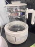 摩飛電器（Morphyrichards）全玻璃養生壺恒溫水壺家用燒水壺多段控溫電熱水壺極速風(fēng)冷沖奶泡奶機MR5602 1.2L 椰奶白 曬單實(shí)拍圖