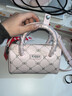 Kappa卡帕 女單肩斜挎包時(shí)尚百搭波士頓包通勤老花手提包生日禮物 桃氣粉 曬單實(shí)拍圖